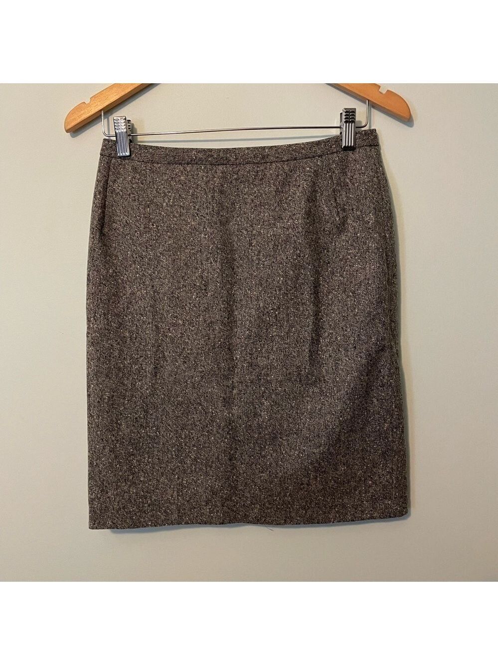 Brooks Brothers Brown Tweed Pencil Skirt